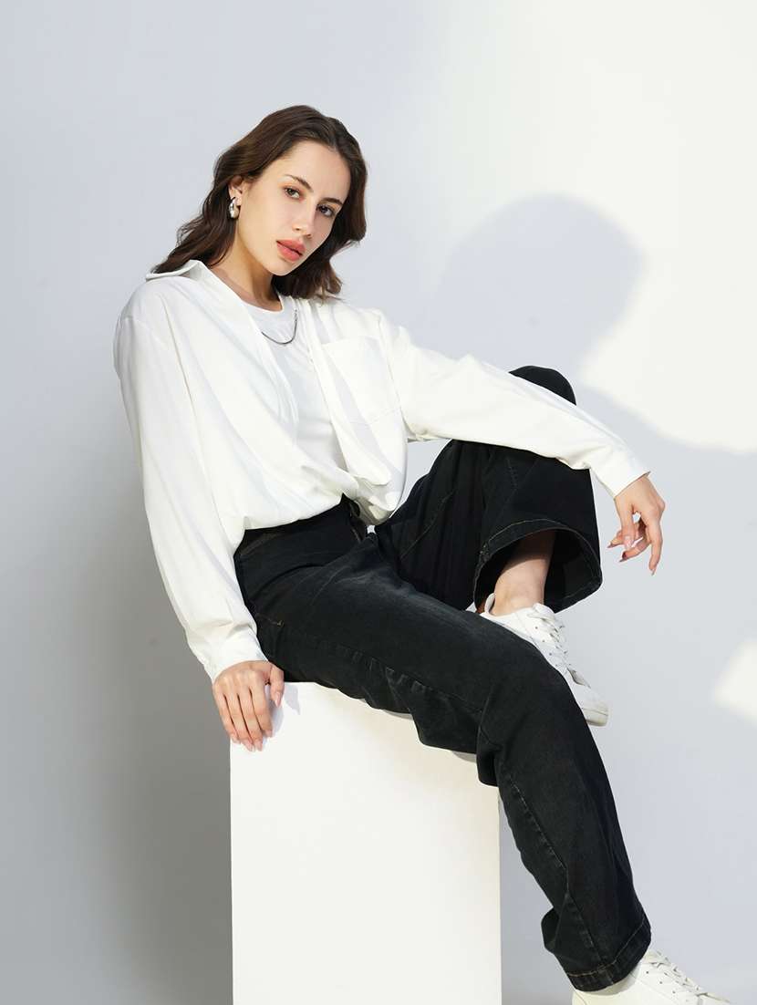 women white solid long sleeve top - 21643436 -  Standard Image - 4