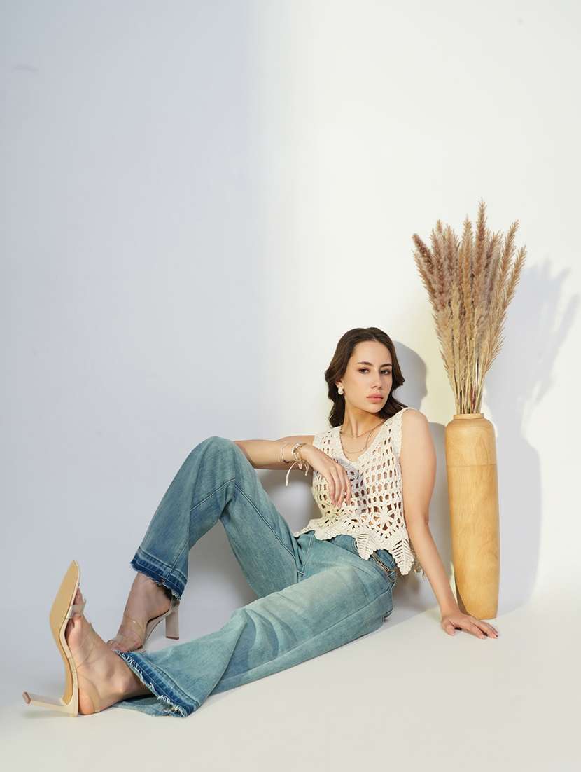 women crochet detailed sleeveless top - 21643469 -  Standard Image - 4