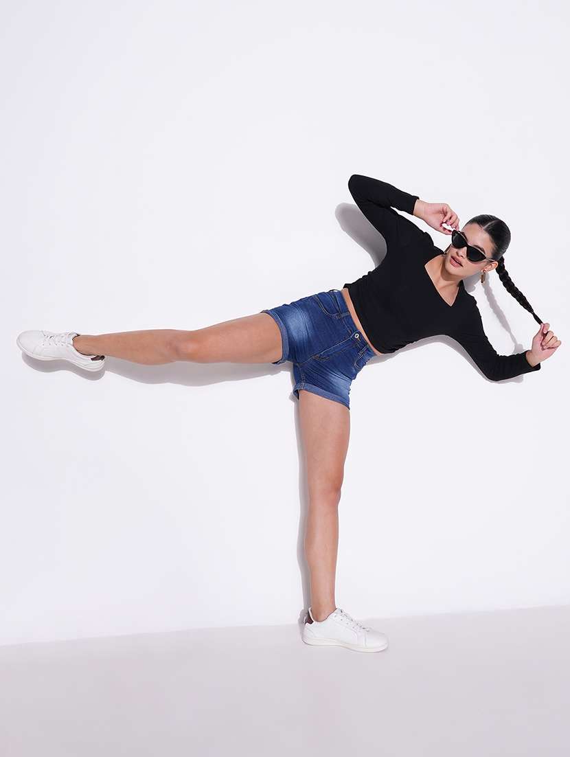 women black solid long sleeves top - 21643499 -  Standard Image - 4