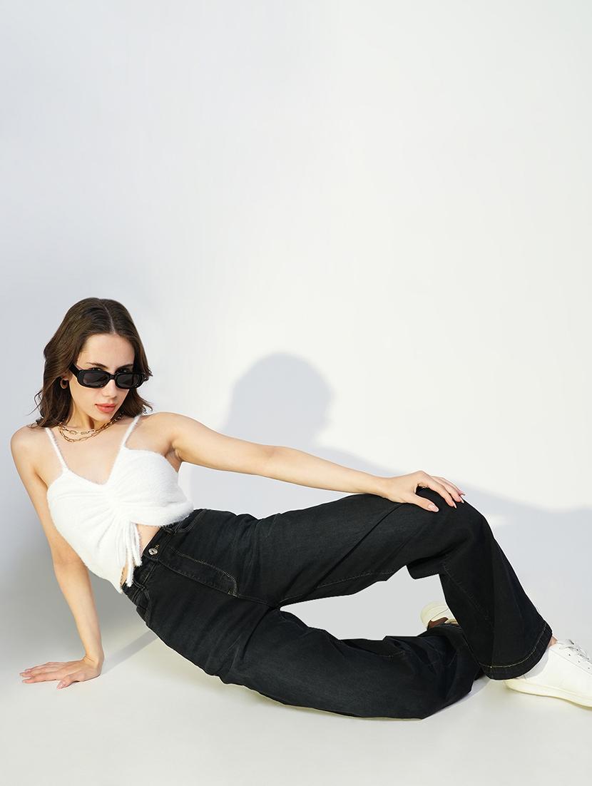 women white solid shoulder strap top - 21643507 - Standard Image - 4
