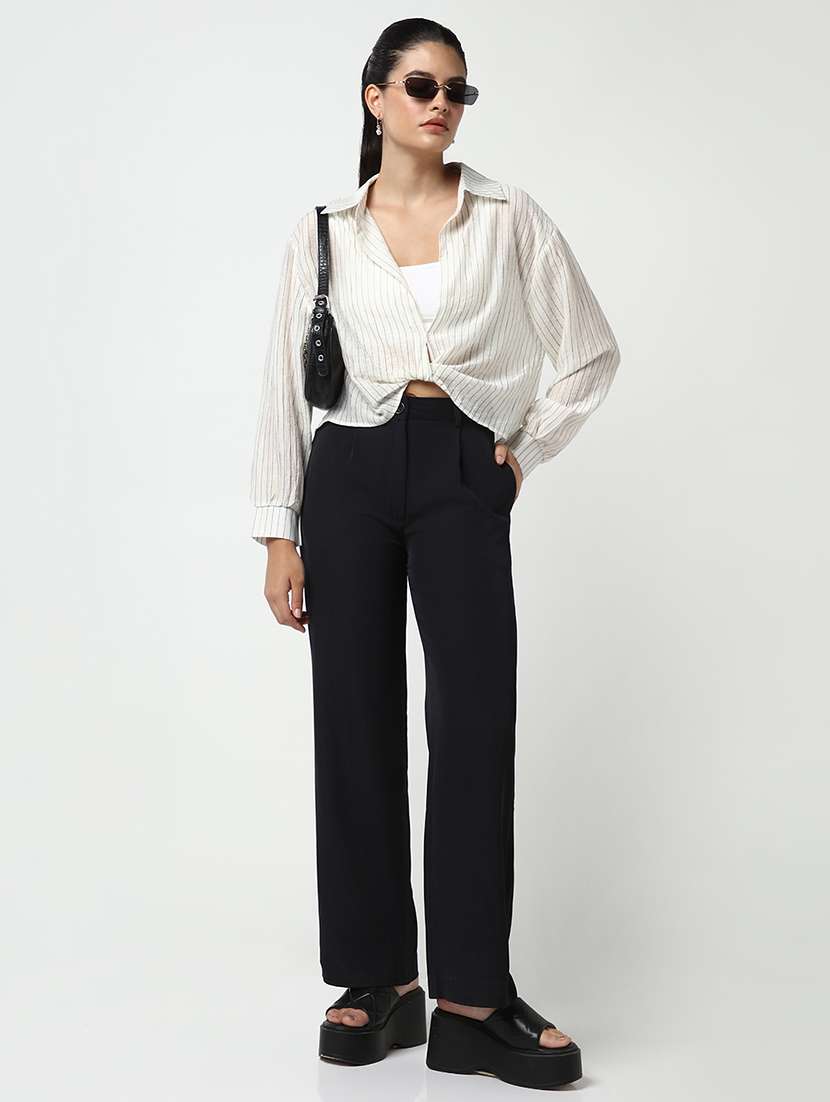 women stripes long sleeve shirt - 21643523 -  Standard Image - 6