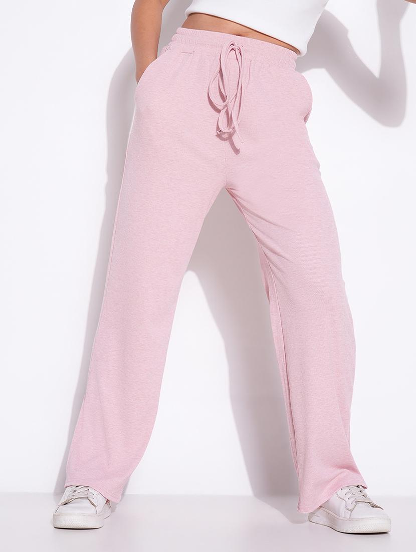 women solid high rise wide leg trouser - 21643541 -  Standard Image - 1