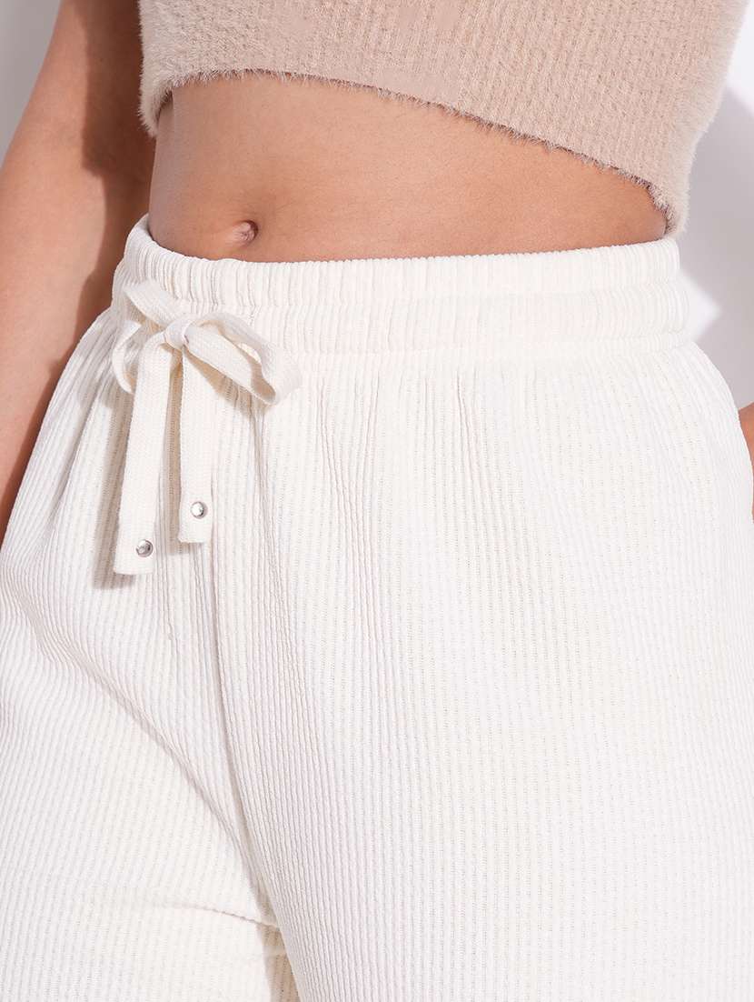 women solid high rise wide leg trouser - 21643551 -  Standard Image - 6