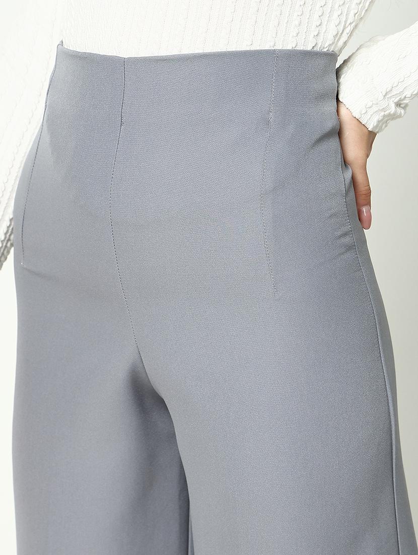 women solid high rise culottes - 21643553 - Standard Image - 6