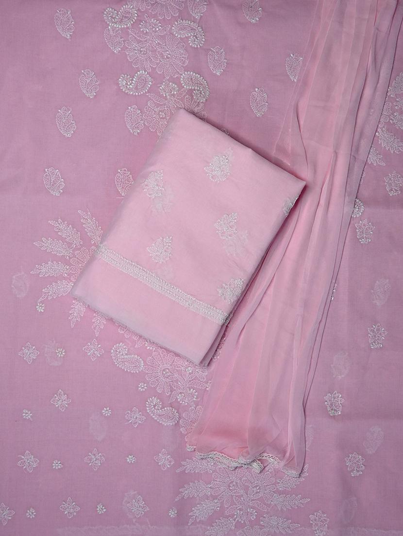 women chikankari work unstitched suit set - 21643588 -  Standard Image - 1