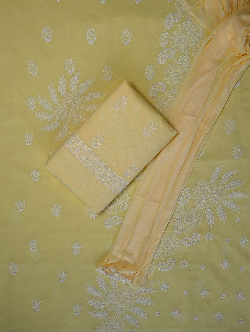 women chikankari work unstitched suit set - 21643589 -  Standard Image - 1