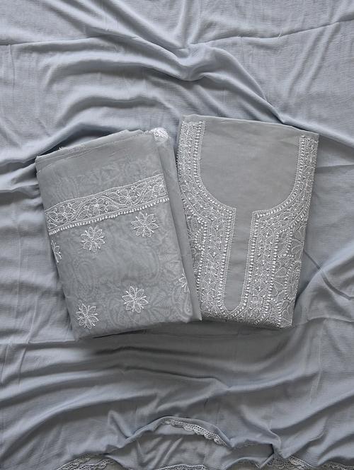 women chikankari work unstitched suit set - 21643600 - Standard Image - 0