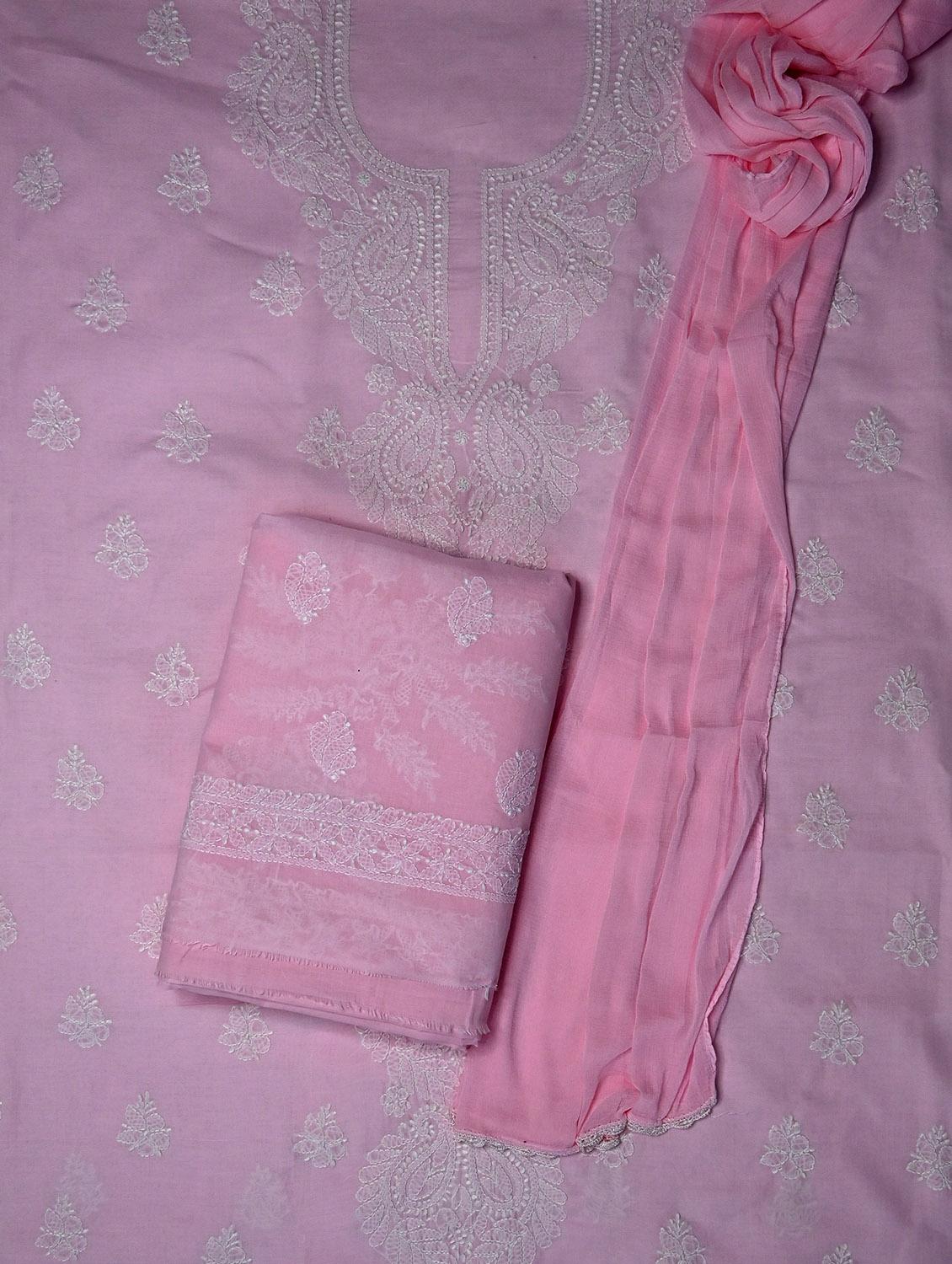 women chikankari work unstitched suit set - 21643602 - Standard Image - 1