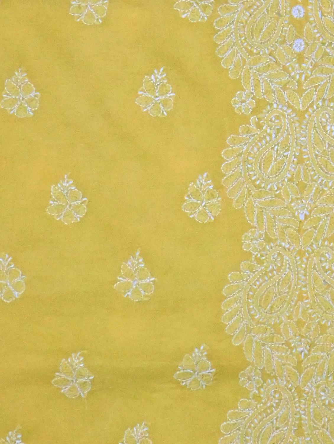 women chikankari work unstitched suit set - 21643606 - Standard Image - 4