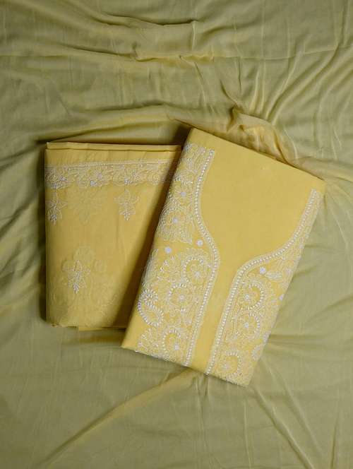 women chikankari work unstitched suit set - 21643612 -  Standard Image - 0