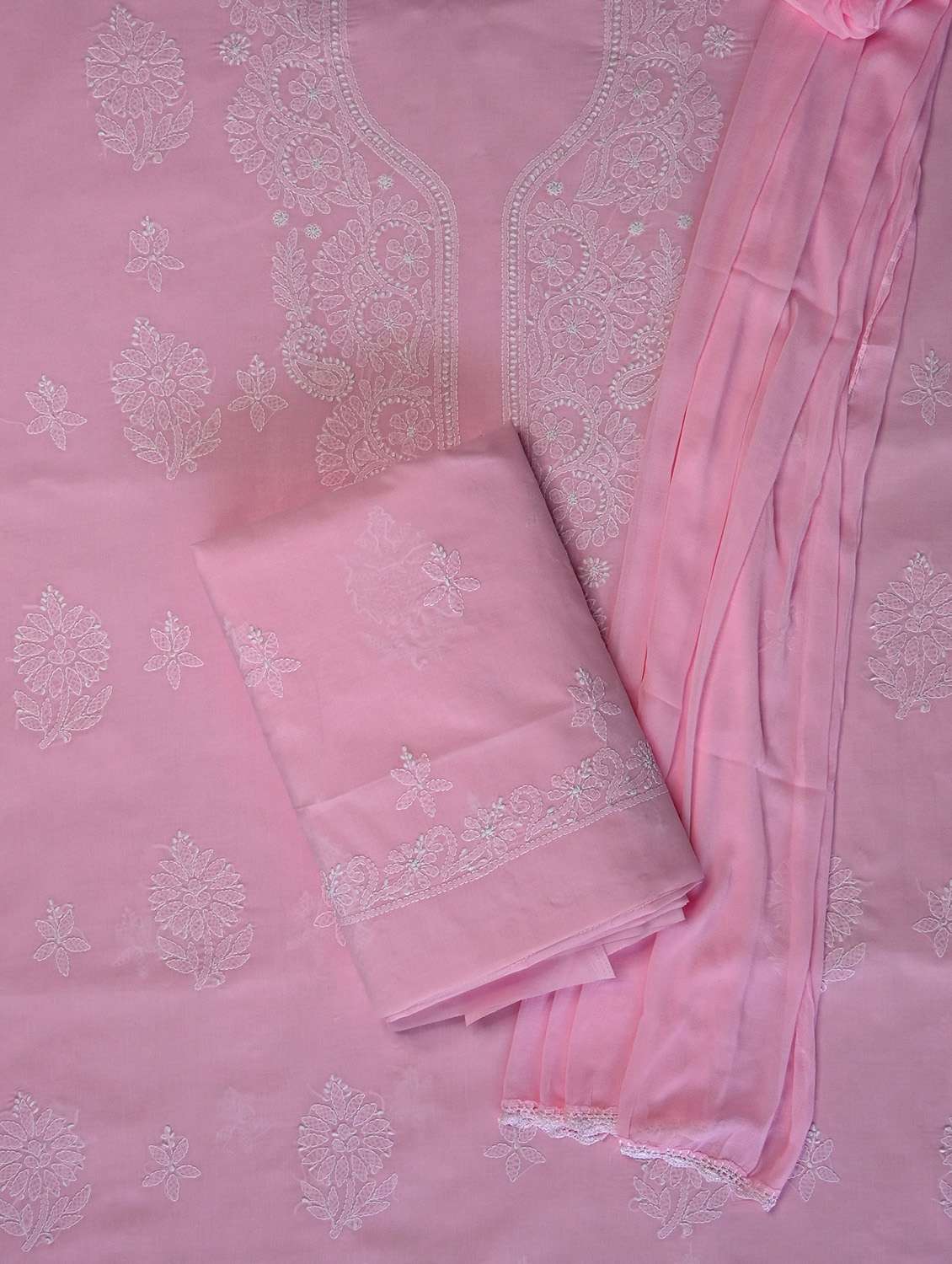women chikankari work unstitched suit set - 21643613 - Standard Image - 1