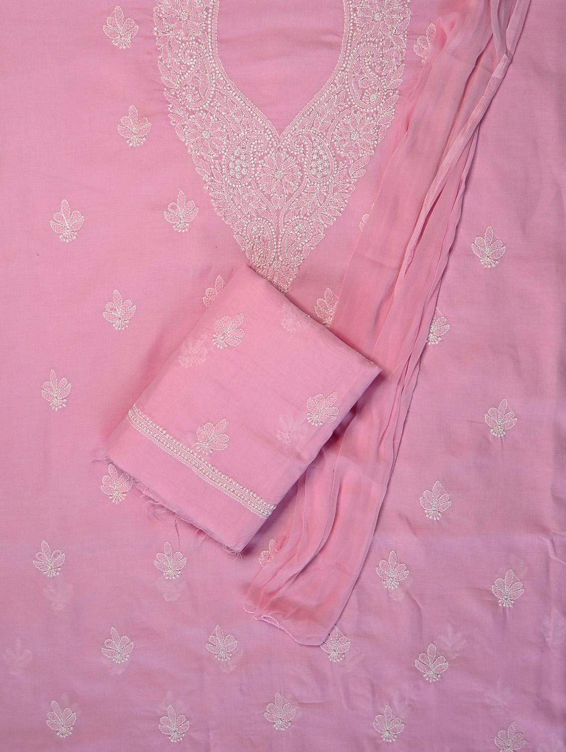 women chikankari work unstitched suit set - 21643620 - Standard Image - 1
