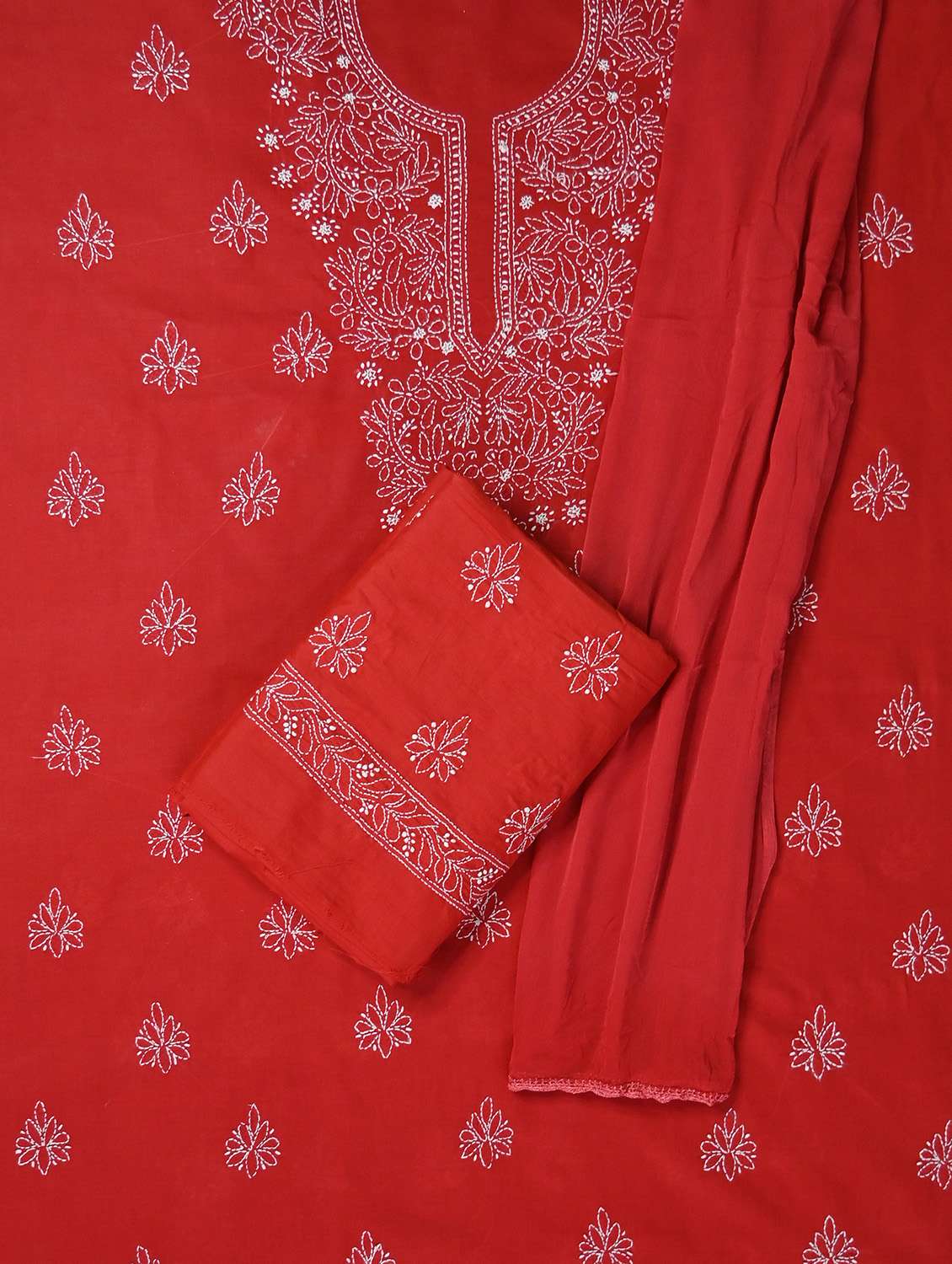 women chikankari work unstitched suit set - 21643642 - Standard Image - 1