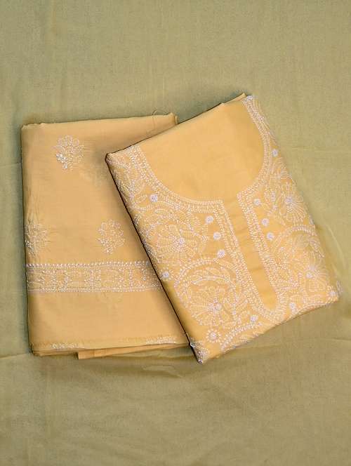 women chikankari work unstitched suit set - 21643654 -  Standard Image - 0