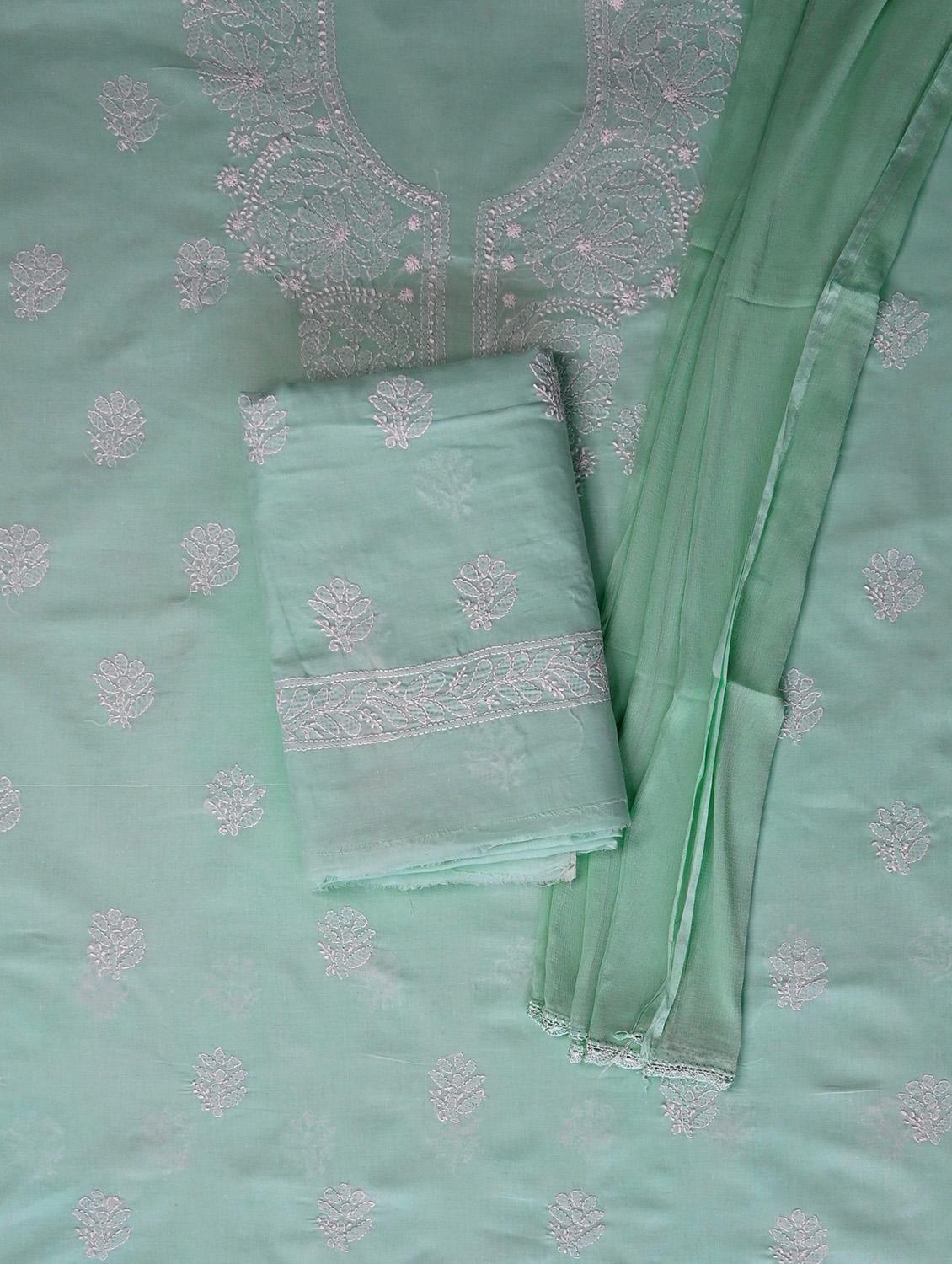 women chikankari work unstitched suit set - 21643658 - Standard Image - 1