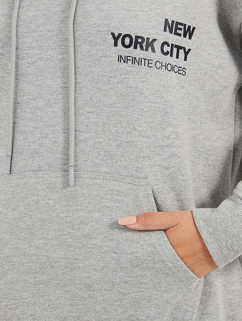 grey cotton front print sweatshirt - 21643728 - Standard Image - 4