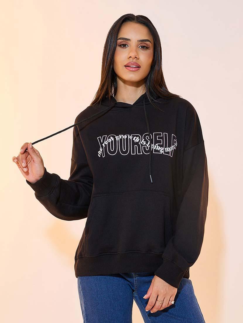 women chest print long sleeve sweatshirt - 21643736 - Zoom Image - 0