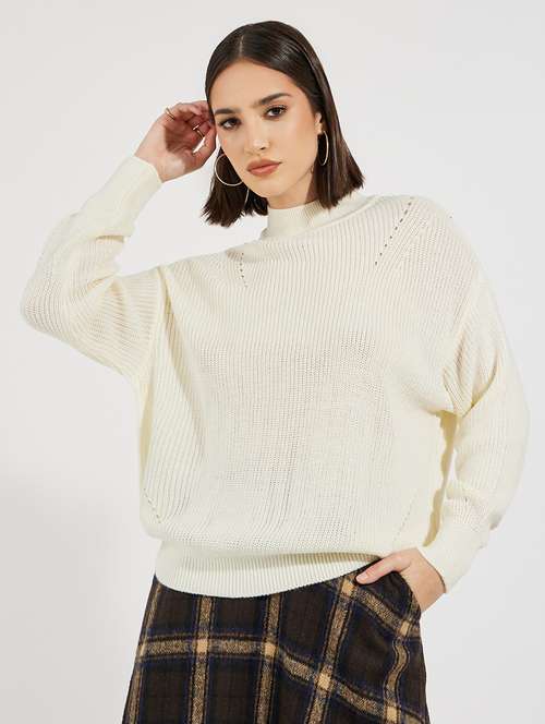 Women Solid Long Sleeves Pullover