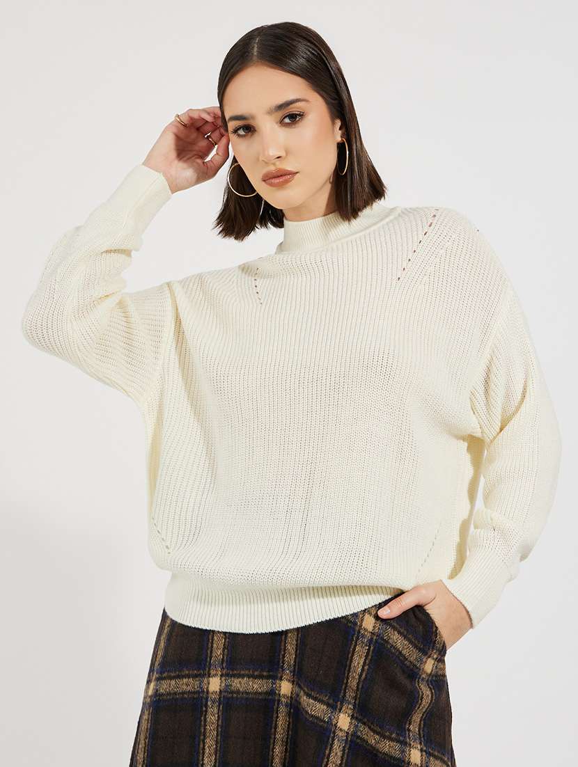 women solid long sleeves pullover