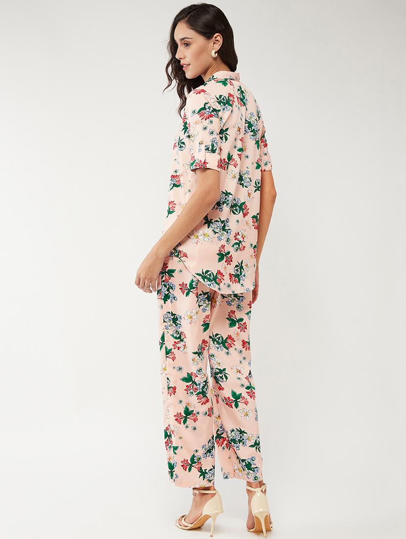 women florals shirt and trouser co-ords set - 21643958 - Standard Image - 4