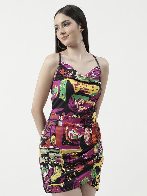 women printed georgette bodycon dress - 21643992 - Standard Image - 0