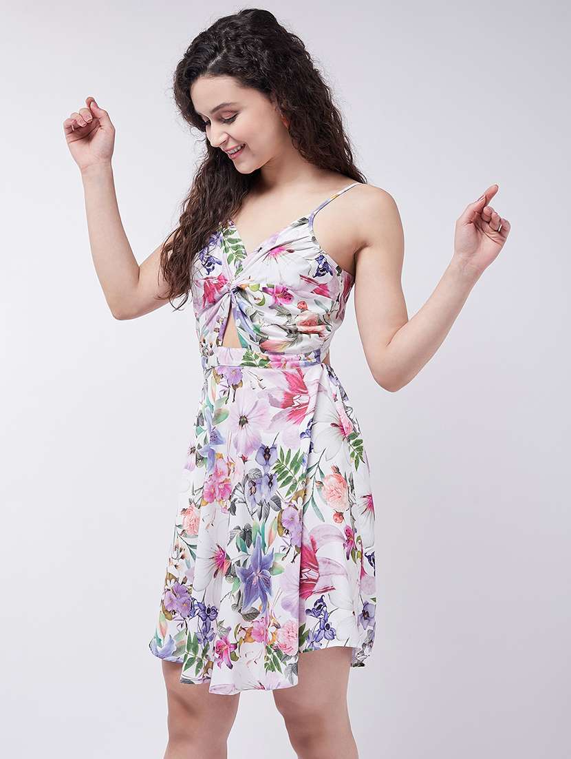 women floral printed fit & flare dress - 21644007 -  Standard Image - 1