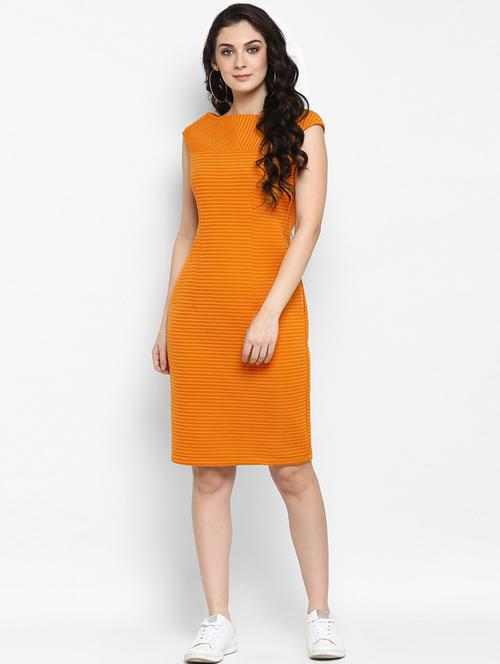 women solid cap sleeves bodycon dress - 21644022 - Standard Image - 0
