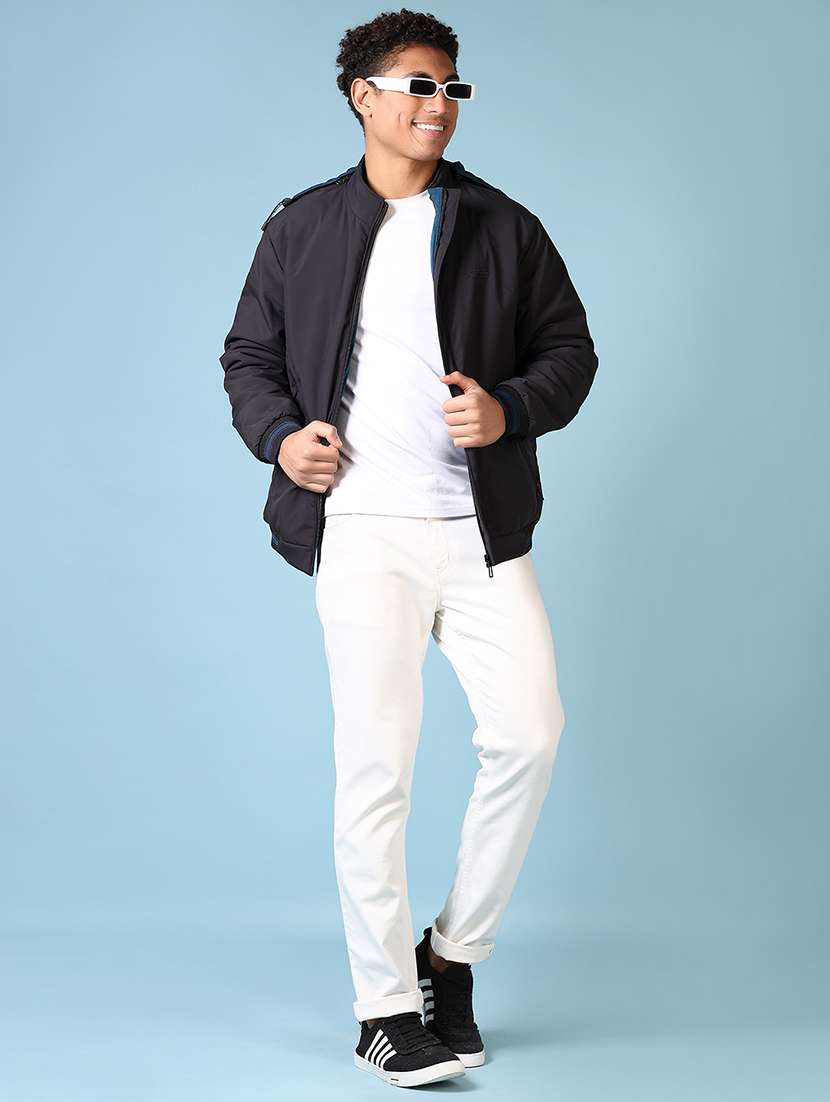 men long sleeves reversible bomber jacket - 21644097 -  Standard Image - 4