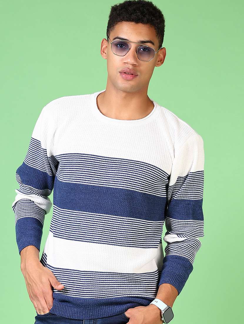 men long sleeves striped pullover - 21644098 -  Standard Image - 1