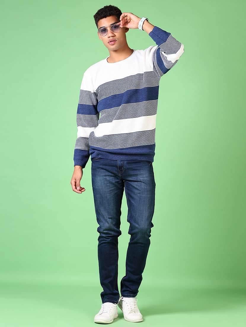 men long sleeves striped pullover - 21644098 -  Standard Image - 4