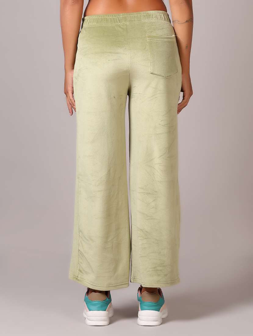 women solid mid rise straight trouser - 21644104 - Standard Image - 1