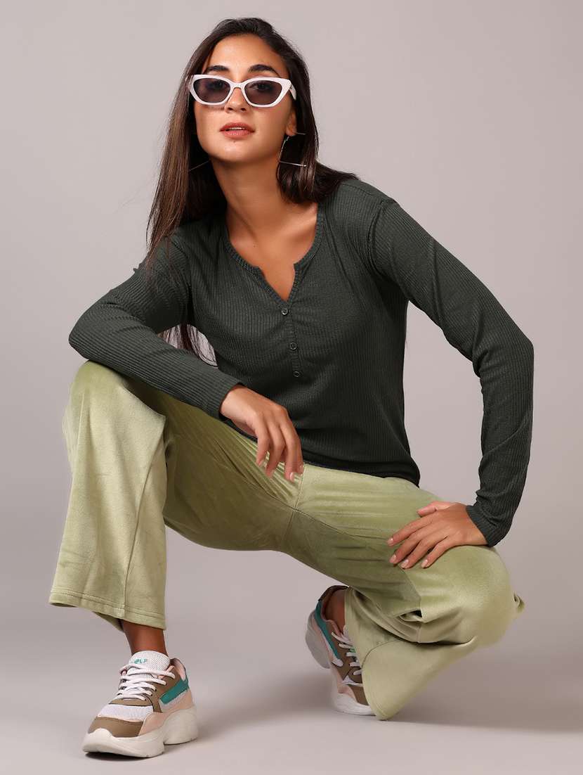 women solid mid rise straight trouser - 21644104 - Standard Image - 4