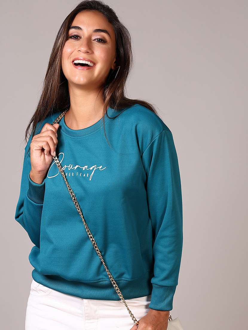 women printed long sleeves sweatshirt - 21644173 -  Standard Image - 1