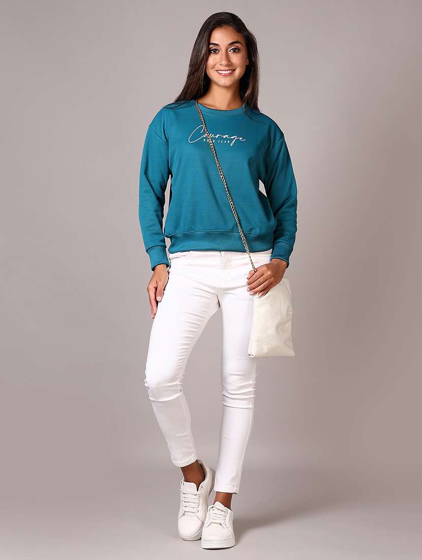 women printed long sleeves sweatshirt - 21644173 -  Standard Image - 4