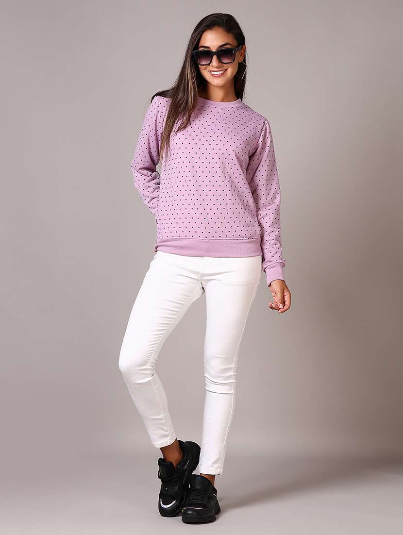 women printed long sleeves sweatshirt - 21644174 -  Standard Image - 4