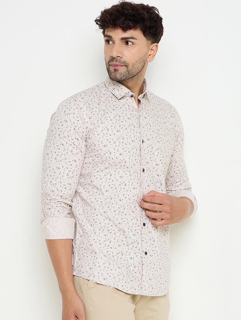 men slim fit printed long sleeve casual shirt - 21644366 -  Standard Image - 1