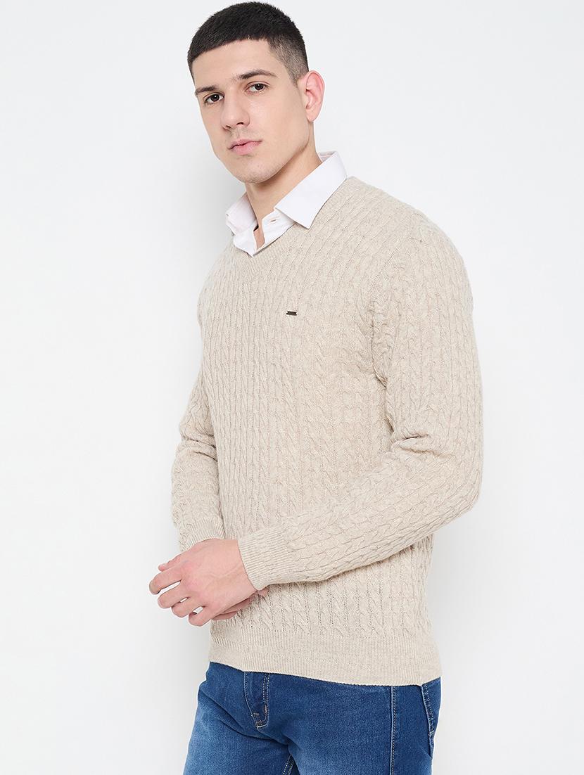 men self design long sleeves pullover - 21644374 - Standard Image - 1