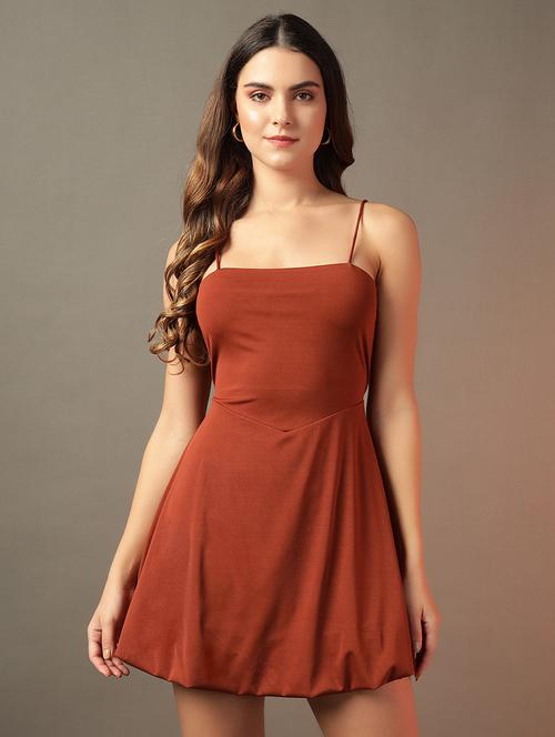 women solid a-line mini dress - 21644418 -  Standard Image - 0