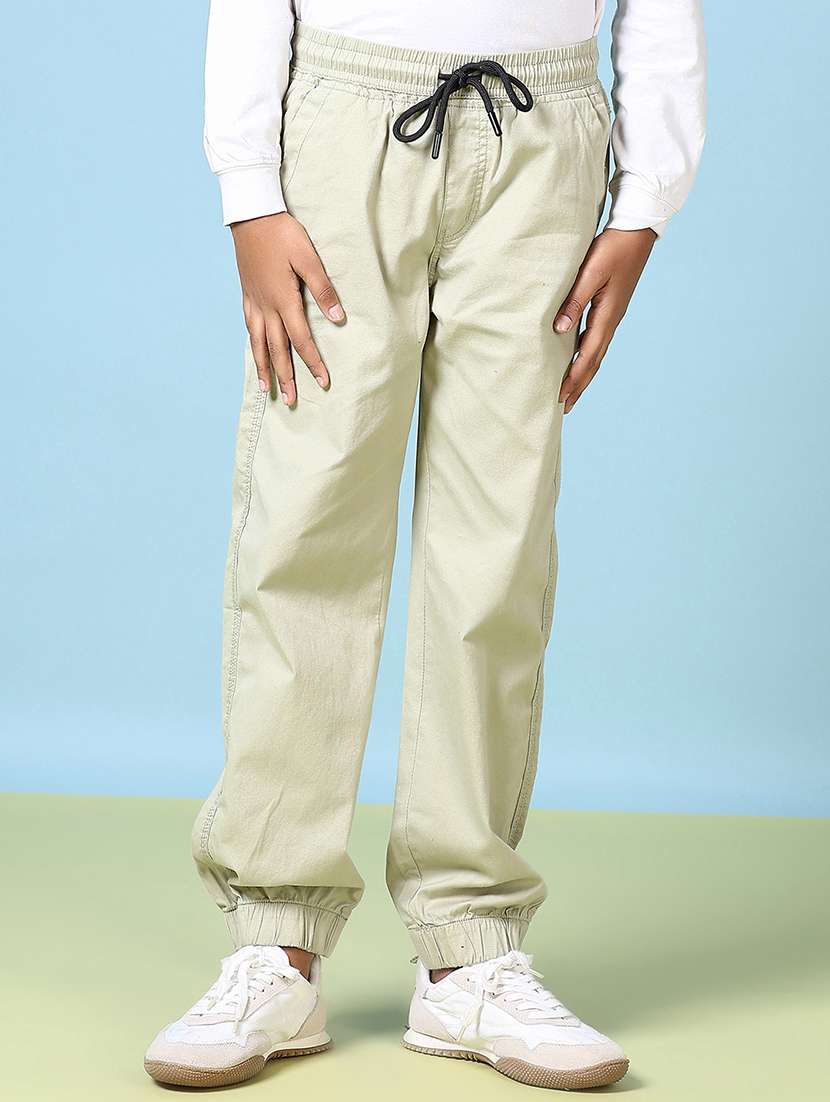 boys solid mid rise jogger - 21644448 -  Standard Image - 1