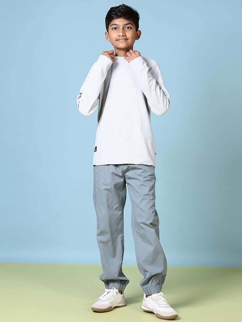 boys solid mid rise jogger - 21644450 -  Standard Image - 4