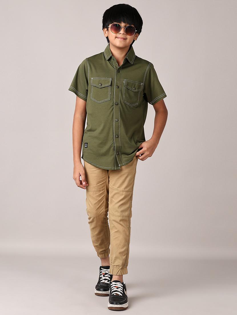 boys solid mid rise casual jogger - 21644452 - Standard Image - 4