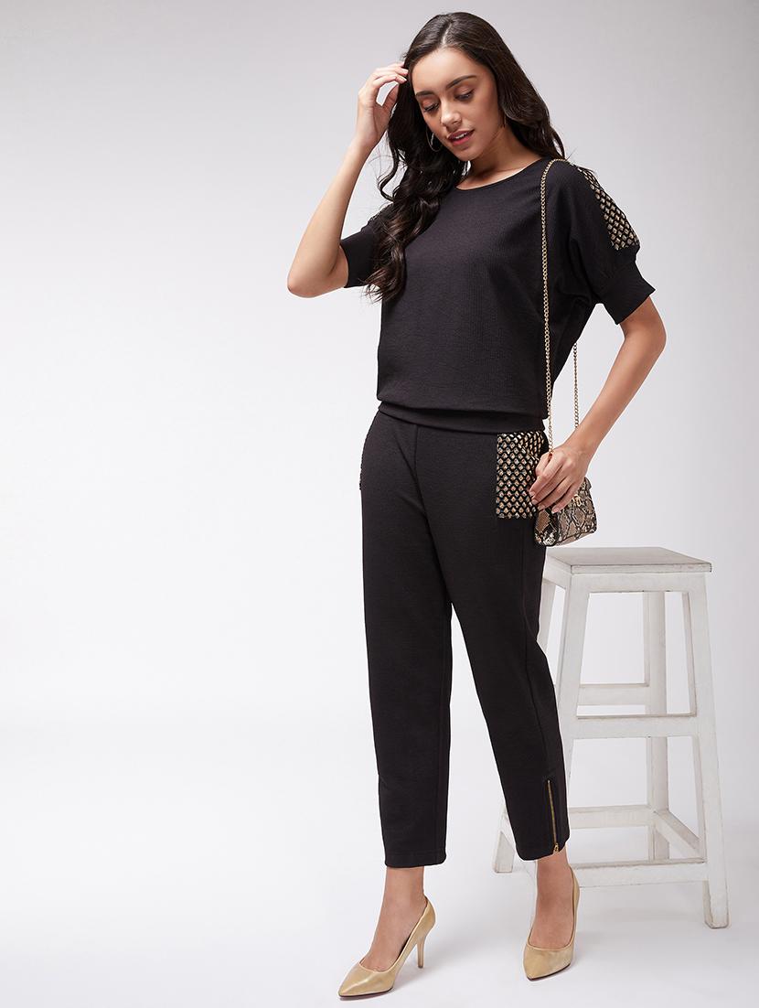 women black top and trouser co-ord set - 21644503 - Standard Image - 4
