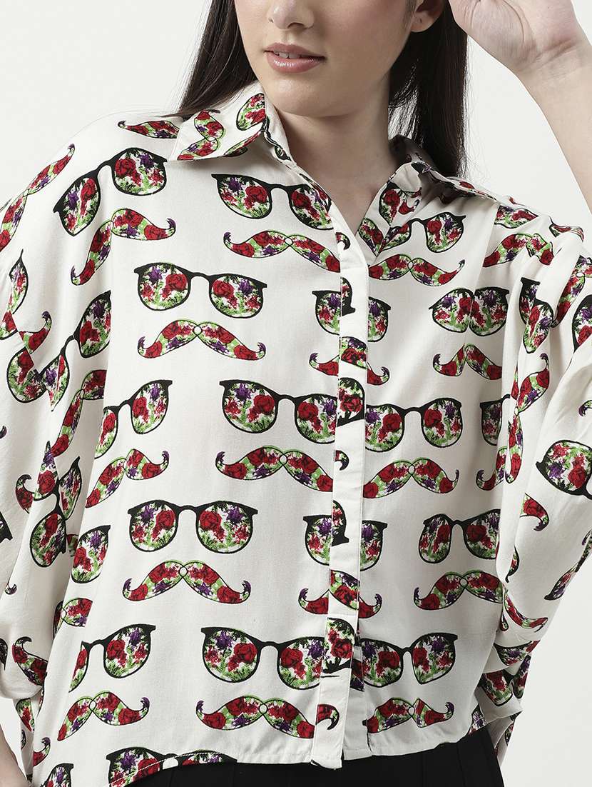 women printed high low top - 21644597 - Standard Image - 4
