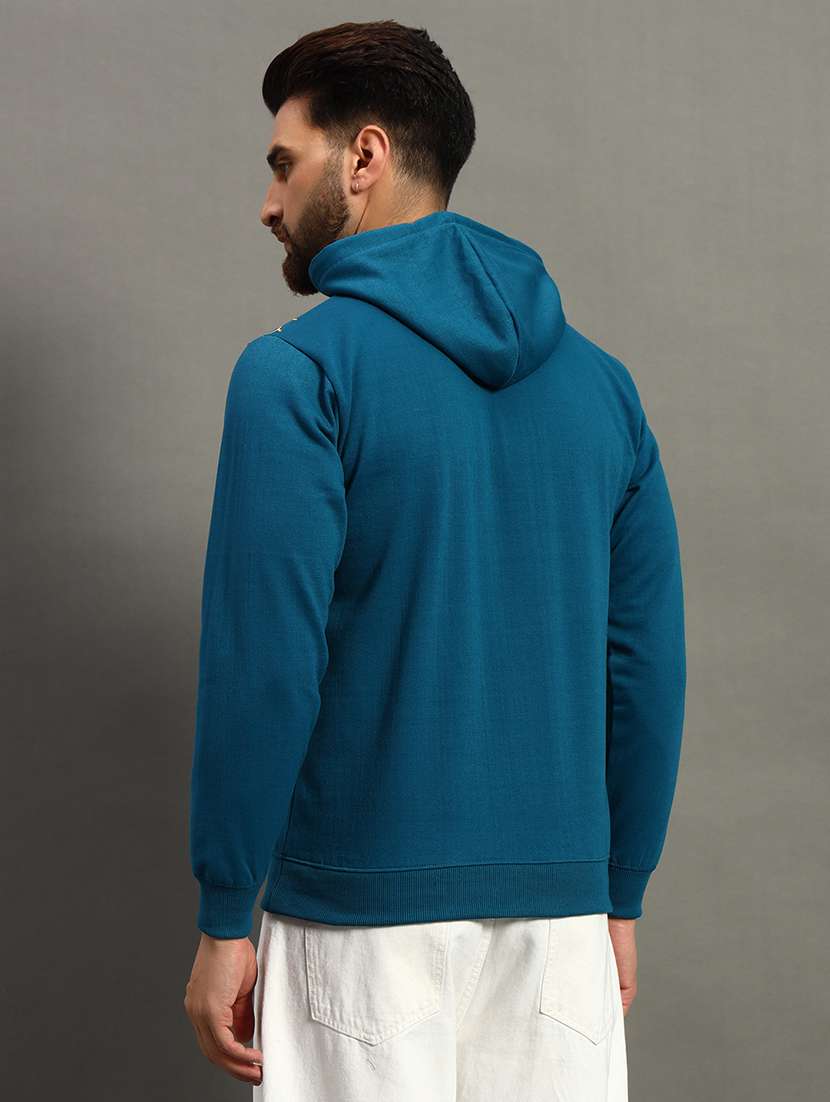 men regular fit front print hood neck sweatshirt - 21645034 -  Standard Image - 1