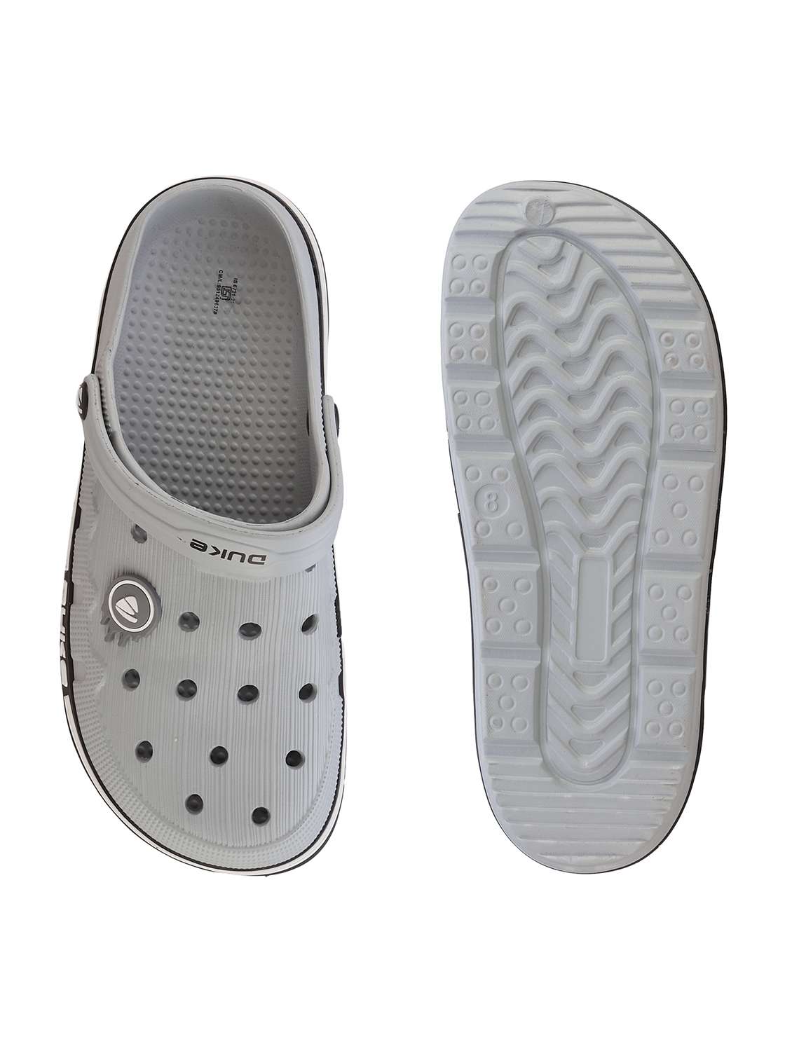 men grey solid clogs - 21645056 - Standard Image - 4