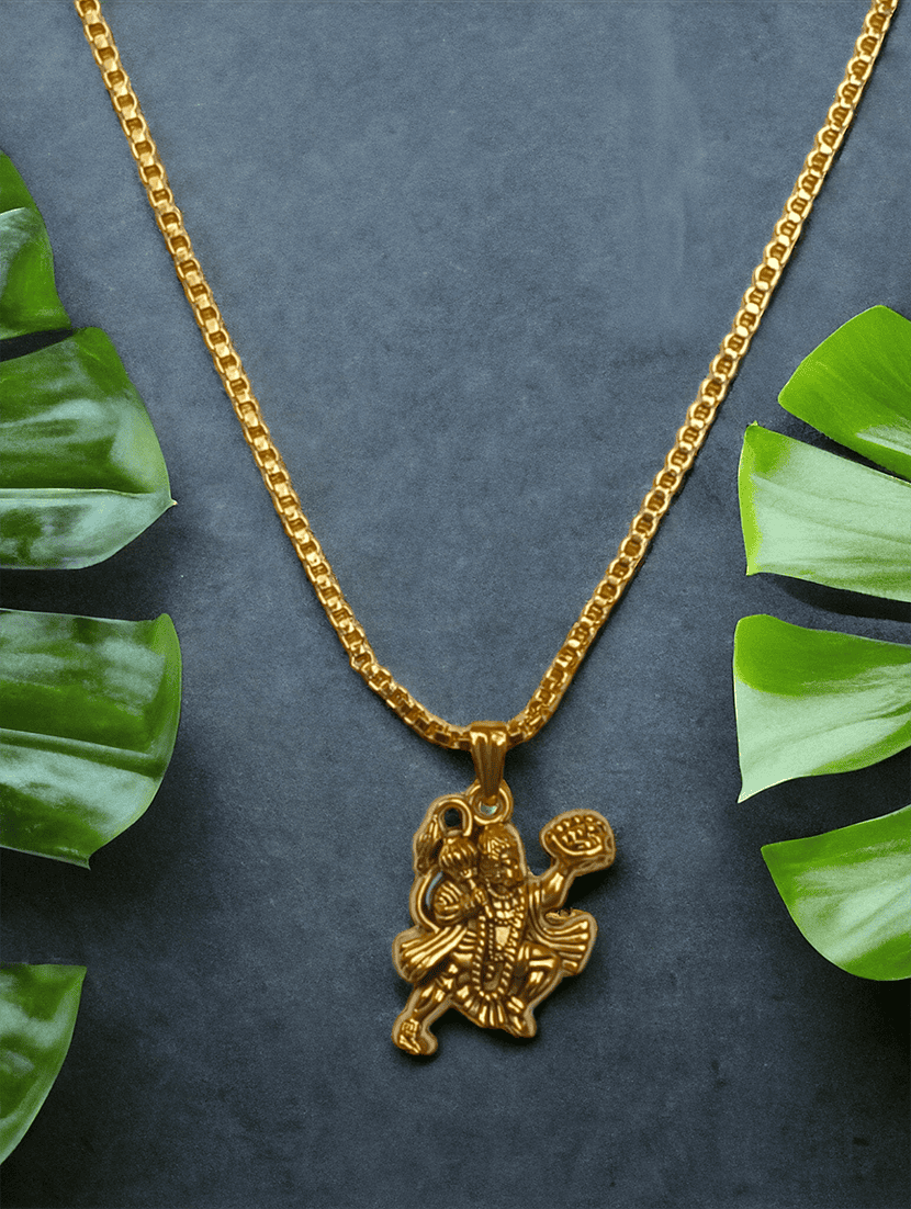 men sacred idol pendant with chain - 21645067 - Standard Image - 1