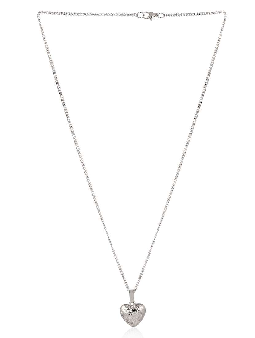 men heart-shaped pendant with chain - 21645072 -  Standard Image - 1