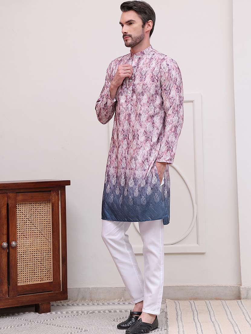 men embroidered kurta pyjama ethnic wear set - 21645312 -  Standard Image - 1