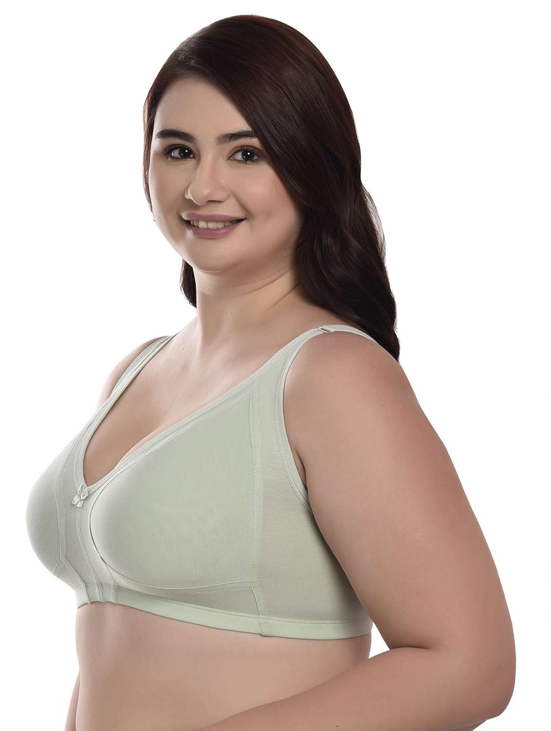 women solid plus size bra - 21645334 -  Standard Image - 1