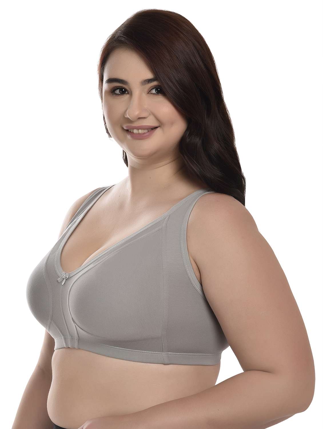 women solid plus size bra - 21645335 -  Standard Image - 1